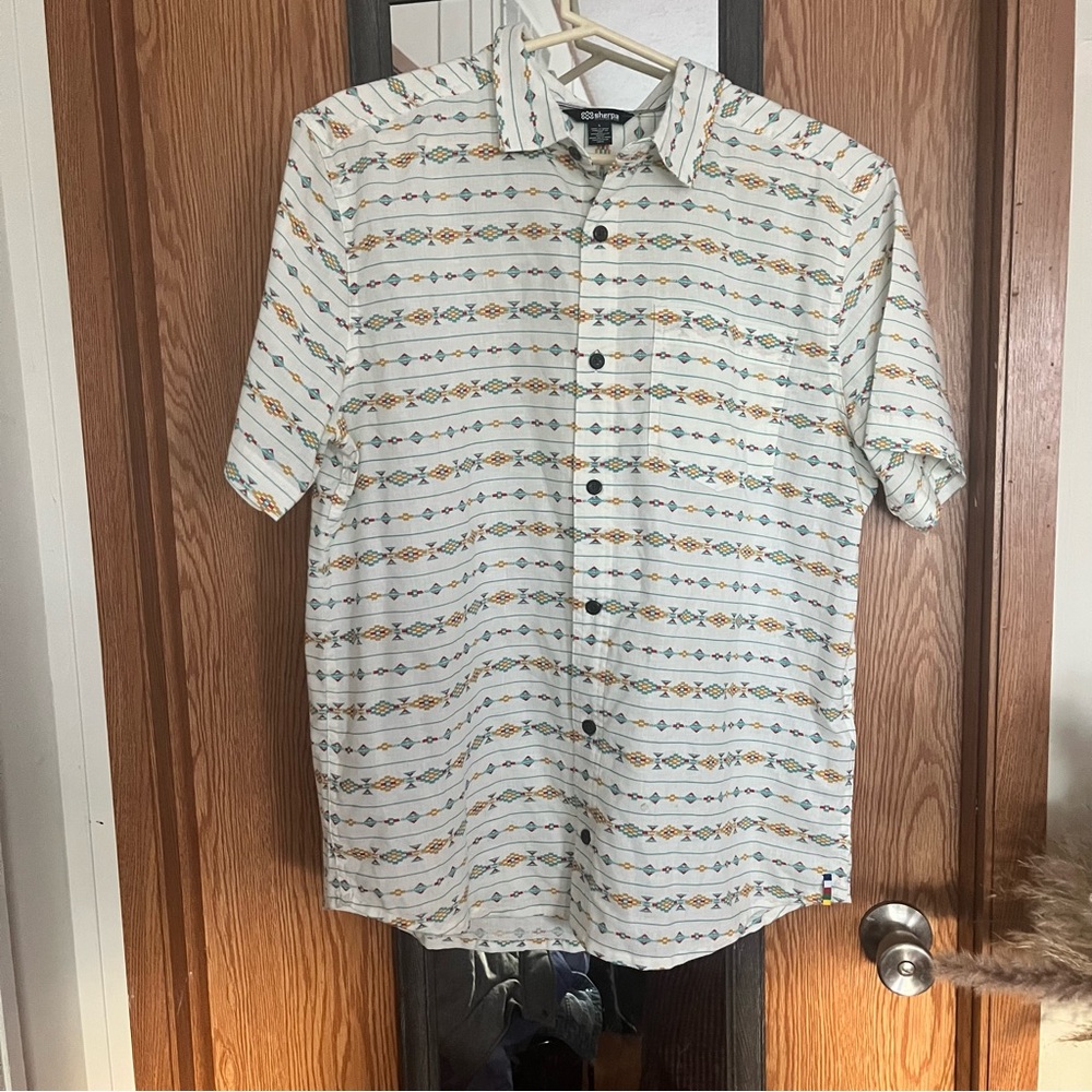 Men's Casual Button Down Shirt with Pattern